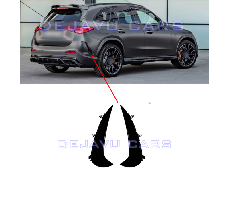 AMG Aero Look Heckstoßstange Flossen Flaps Mercedes Benz GLC X254 AMG Line