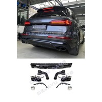 SQ7 Look Diffuser + Exhaust tail pipes for Audi Q7 4M Facelift SUV S line / SQ7