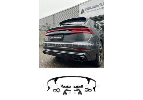 OEM Line ® SQ8 Look Diffuser + Uitlaat sierstukken voor Audi Q8 SUV S line