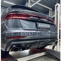 SQ8 Look Diffuser + Exhaust tail pipes for Audi Q8 SUV S line
