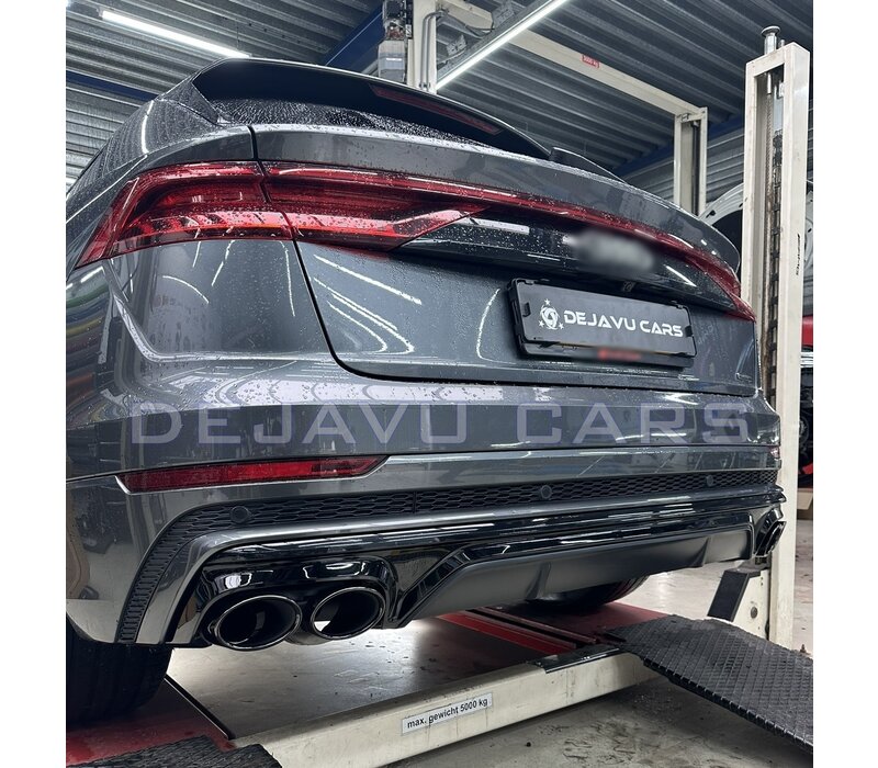 SQ8 Look Diffuser + Uitlaat tips voor Audi Q8 SUV S line SQ8