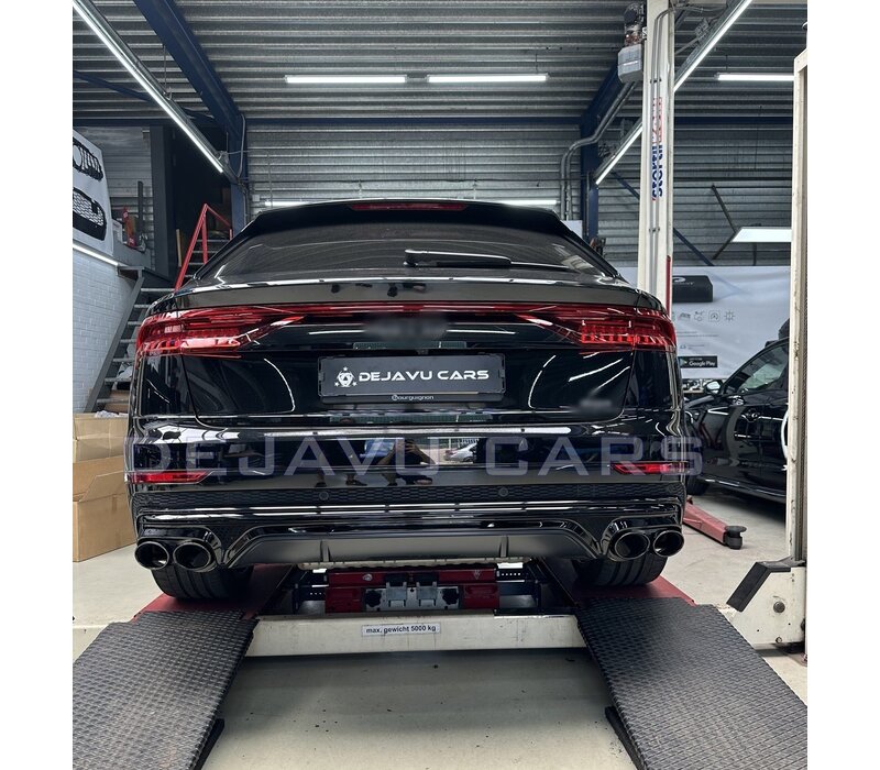 SQ8 Look Diffuser + Uitlaat tips voor Audi Q8 SUV S line SQ8