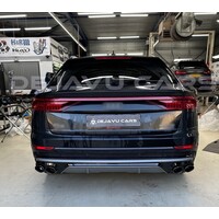 SQ8 Look Diffuser + Uitlaat tips voor Audi Q8 SUV S line SQ8