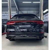 SQ8 Look Diffuser + Exhaust tail pipes for Audi Q8 SUV S line