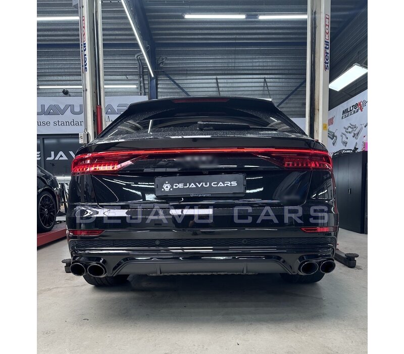 SQ8 Look Diffuser + Exhaust tail pipes for Audi Q8 SUV S line