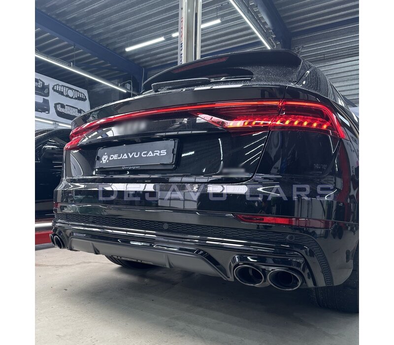 SQ8 Look Diffuser + Exhaust tail pipes for Audi Q8 SUV S line