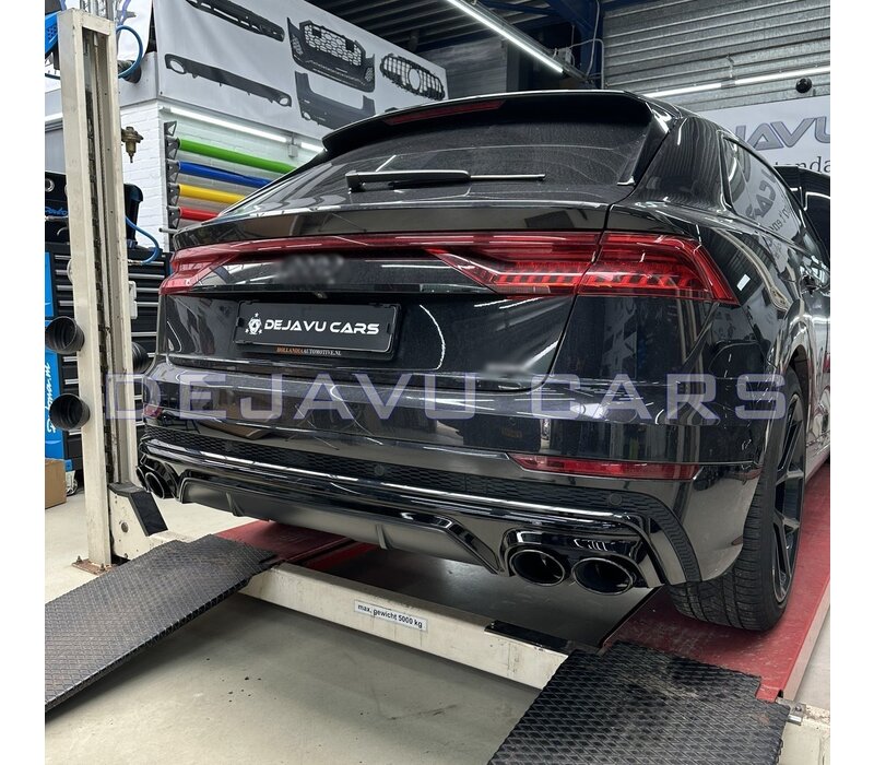 SQ8 Look Diffuser + Exhaust tail pipes for Audi Q8 SUV S line