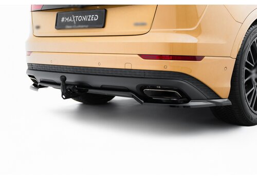 Maxton Design Central Rear Splitter (with vertical bars) voor Audi Q8 Mk1 Facelift