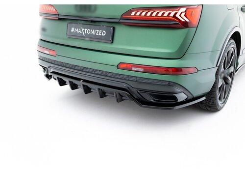 Maxton Design Central Rear Splitter (with vertical bars) voor Audi Q7 S-Line Mk2 Facelift