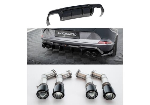 Maxton Design Aggressive Diffuser V.3 for Cupra Formentor VZ Mk1 / Mk1 Facelift + Exhaust Tips