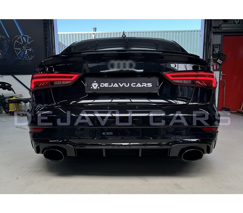 RS3 Look Diffuser Black Edition for Audi A3 8V S line / S3