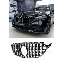 AMG Look Front Grill voor Mercedes Benz C Klasse W205 S205