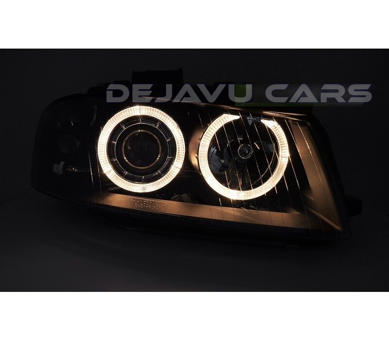 Xenon Look Koplampen met Angel Eyes voor Audi A3 8P
