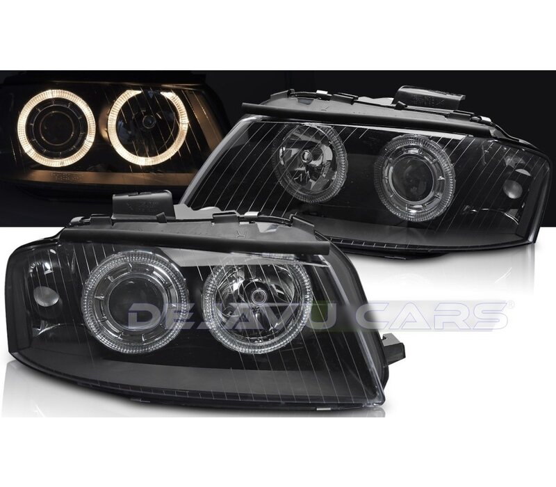 Xenon Look Headlights with Angel Eyes for Audi A3 8P