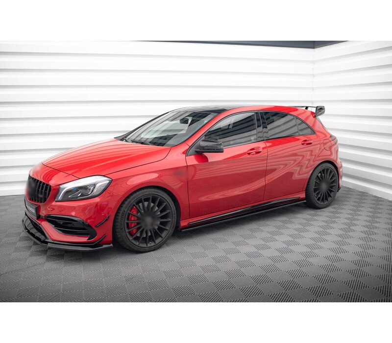 Side skirts Diffuser for Mercedes Benz CLA Class C117 X117 AMG Line / CLA 45 AMG & A Class W176 AMG Line / A45 AMG