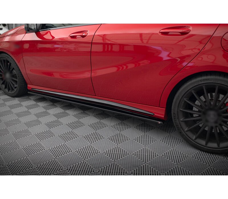 Side skirts Diffuser for Mercedes Benz CLA Class C117 X117 AMG Line / CLA 45 AMG & A Class W176 AMG Line / A45 AMG