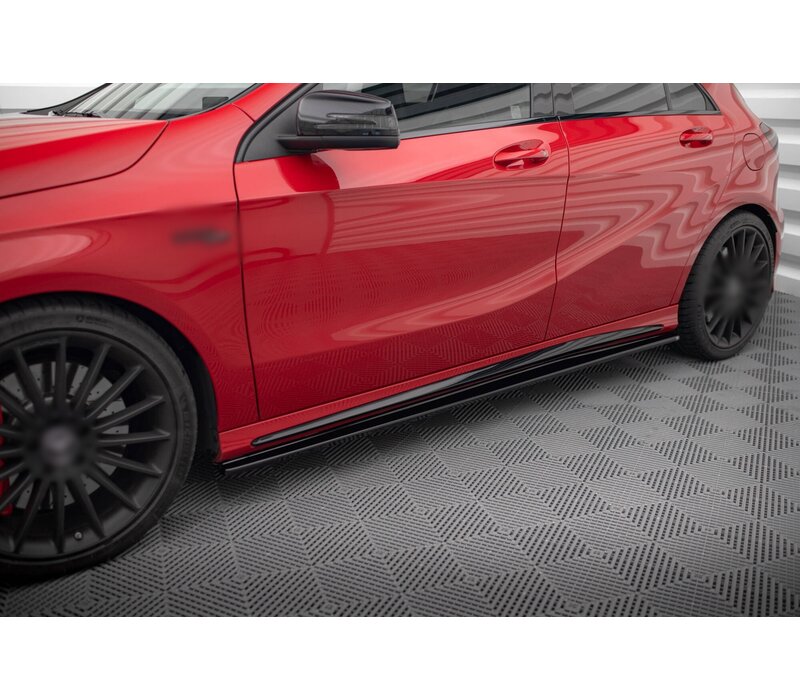 Side skirts Diffuser for Mercedes Benz CLA Class C117 X117 AMG Line / CLA 45 AMG & A Class W176 AMG Line / A45 AMG