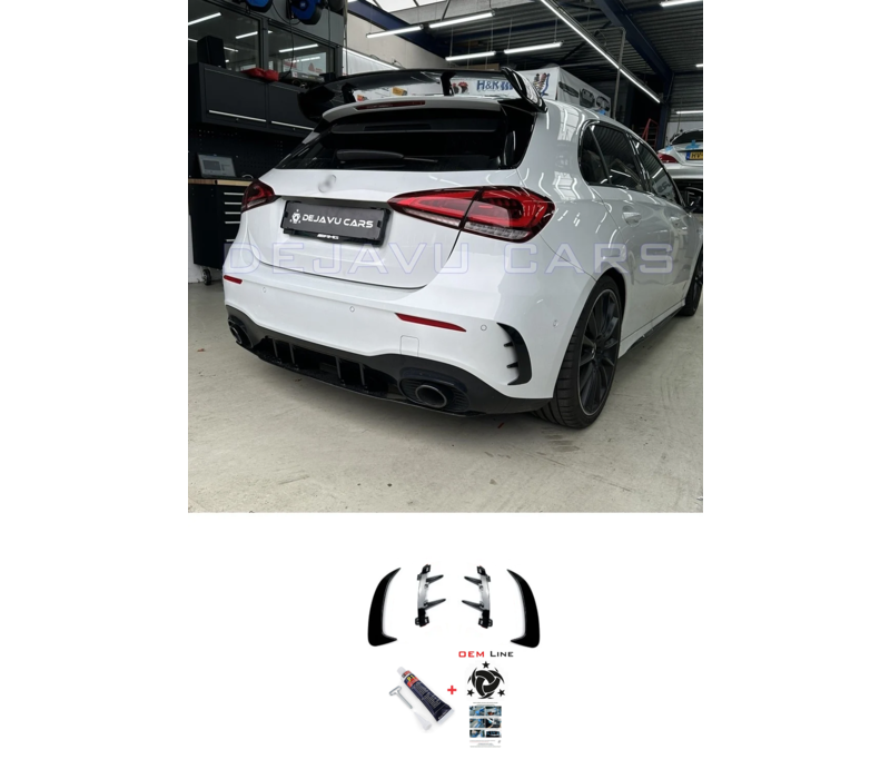 AMG Aero Look Rear bumper fins flaps Mercedes Benz A Class W177 Hatchback AMG Line