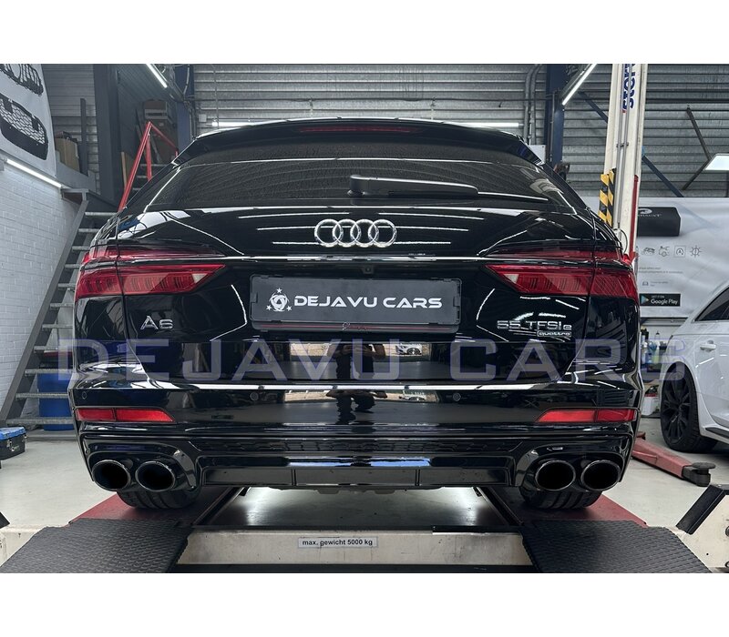 S6 Look Diffusor + Auspuffblenden für Audi A6 C8 S line