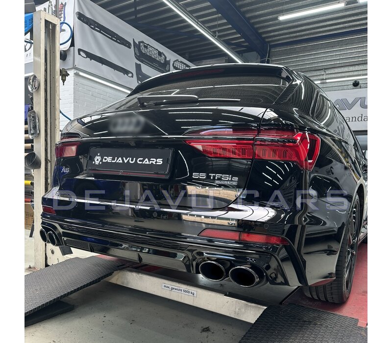 S6 Look Diffusor + Auspuffblenden für Audi A6 C8 S line