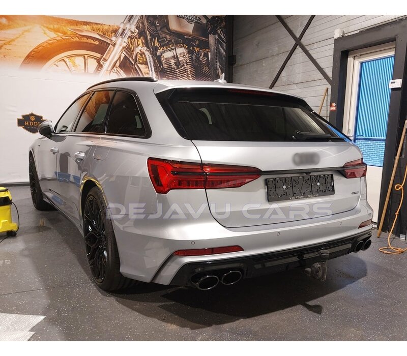 S6 Look Diffusor + Auspuffblenden für Audi A6 C8 S line