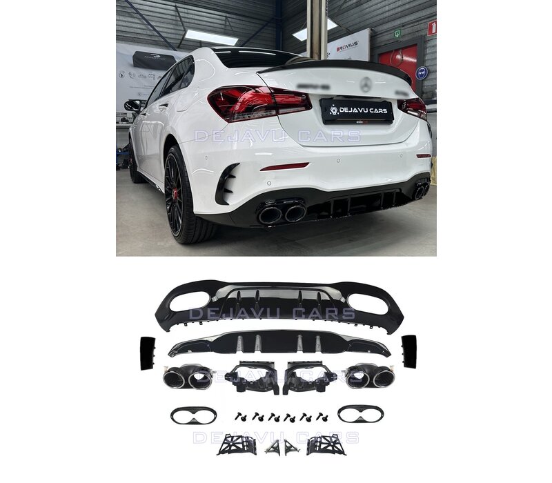 A45 AMG Look Diffuser for Mercedes Benz A-Class V177 Sedan