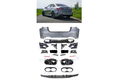 OEM Line ® A45 AMG Look Achterbumper voor Mercedes Benz A Klasse V177 Sedan