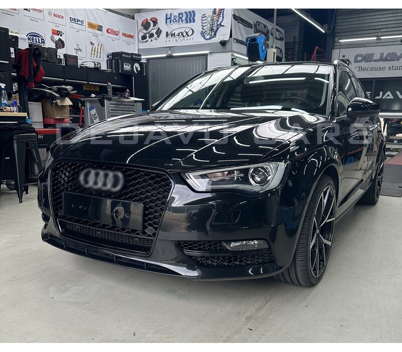 RS3 Look Nebelscheinwerfergitter Black Edition für Audi A3 8V