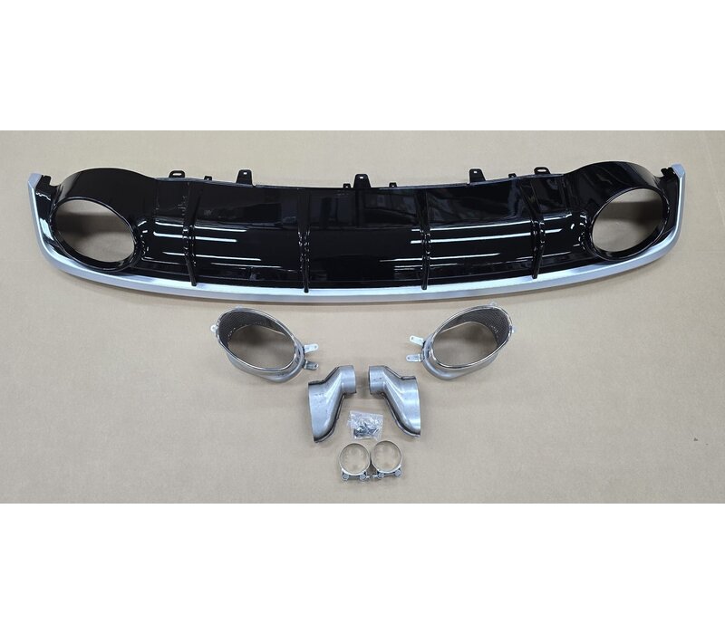 RS7 Look Diffuser + Exhaust tail pipes for Audi A7 4G - (B-WARE)