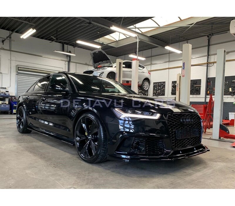 RS6 Look Kühlergrill Black Edition für Audi A6 C7.5 Facelift / S line / S6