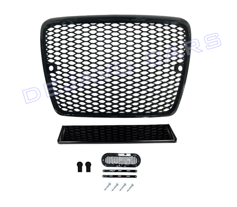 RS6 Look Kühlergrill Black Edition für Audi A6 C6 4F / S line / S6