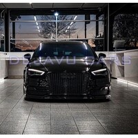 RS3 Look Kühlergrill Glänzend schwarz Piano Black Edition für Audi A3 8V, S-line, S3