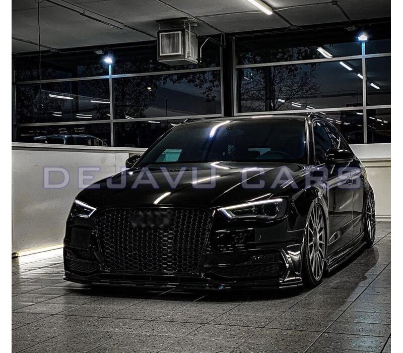 RS3 Look Frontgrill High-gloss Piano Black Edition for Audi A3 8V, S-line, S3