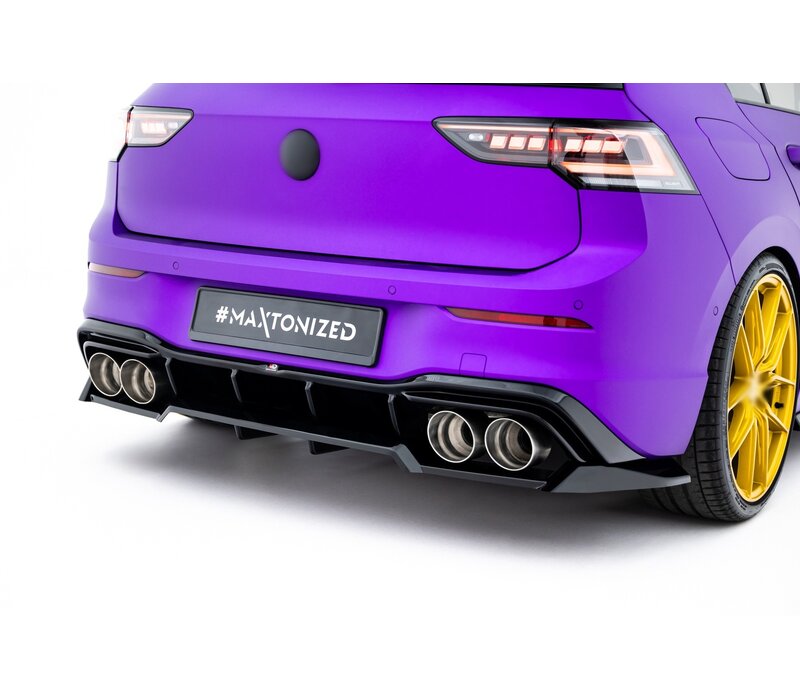 Central Rear Splitter V.2 (with vertical bars) for Volkswagen Golf 8 R / 8.5 R Hatchback