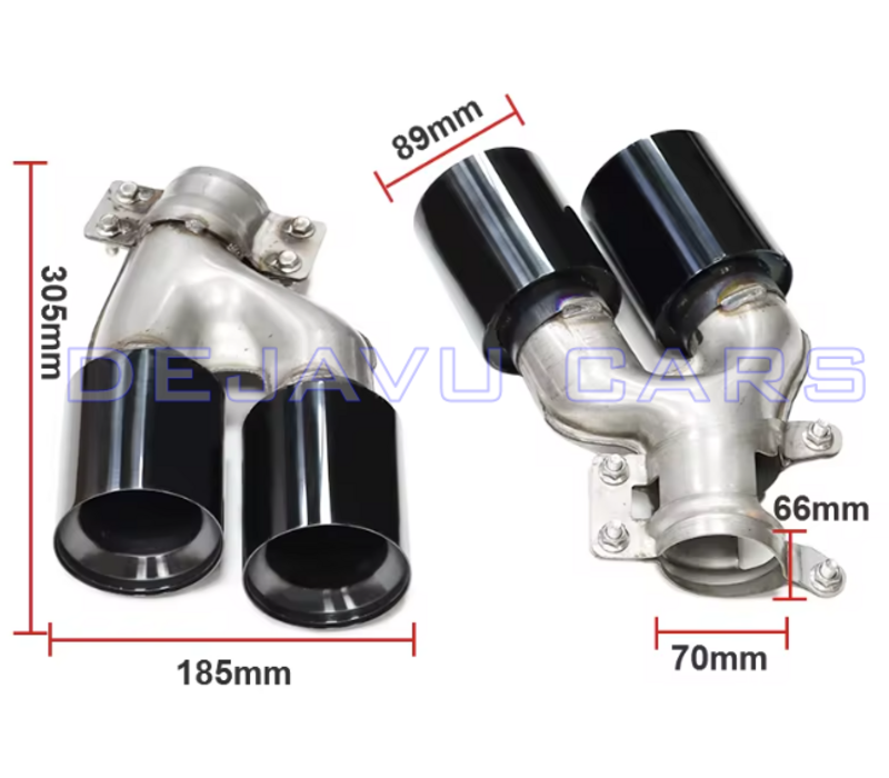 Sport Doppelauspuffblende schwarz für BMW 5 Series G30 / G31