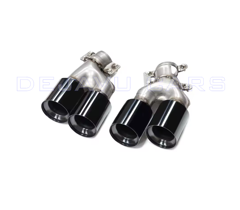 Sport Double Exhaust tips Black for BMW 5 Series G30 / G31