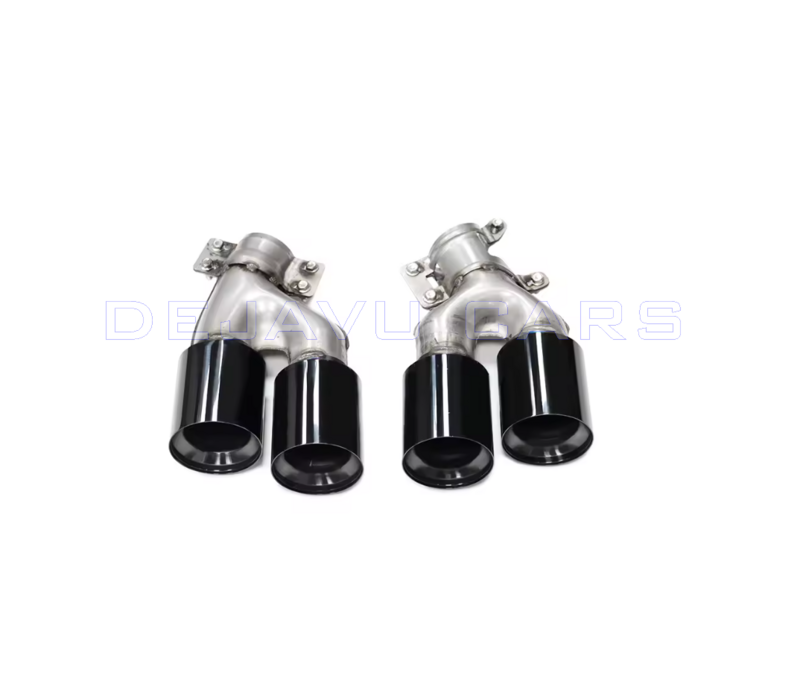 Sport Double Exhaust tips Black for BMW 5 Series G30 / G31