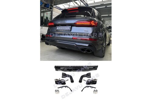 OEM Line ® SQ7 Look Diffuser + Exhaust tail pipes for Audi Q7 4M Facelift SUV S line / SQ7 - (B-WARE)