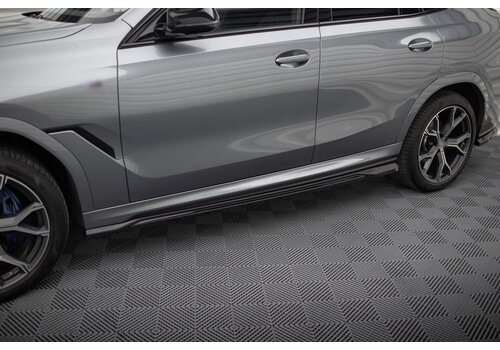 Maxton Design Side Skirts Diffuser V.1 voor BMW X6 G06 Facelift M-Pack