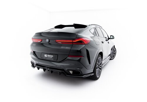Maxton Design Central Rear Splitter (with vertical bars) voor BMW X6 G06 Facelift M-Pack