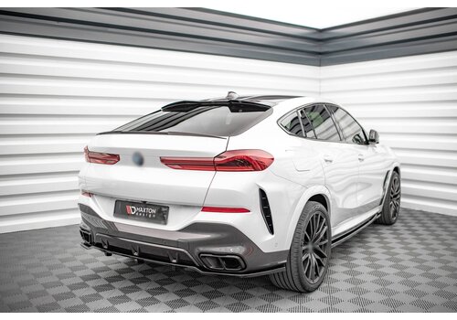 Maxton Design Central Rear Splitter (with vertical bars) for BMW X6 G06 M-Pack