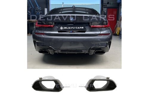 OEM Line ® Sport 340 Look Exhaust tips Black Edition for BMW 3 series G20 / G21