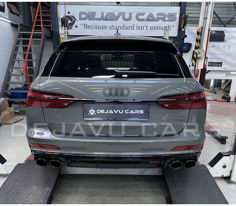 S6 Look Diffuser + Uitlaat tips voor Audi A6 C8 S line