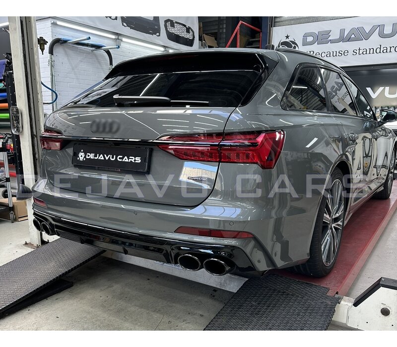 S6 Look Diffusor + Auspuffblenden für Audi A6 C8 S line