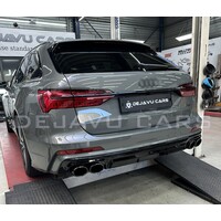 S6 Look Diffuser + Exhaust tail pipes for Audi A6 C8 S line