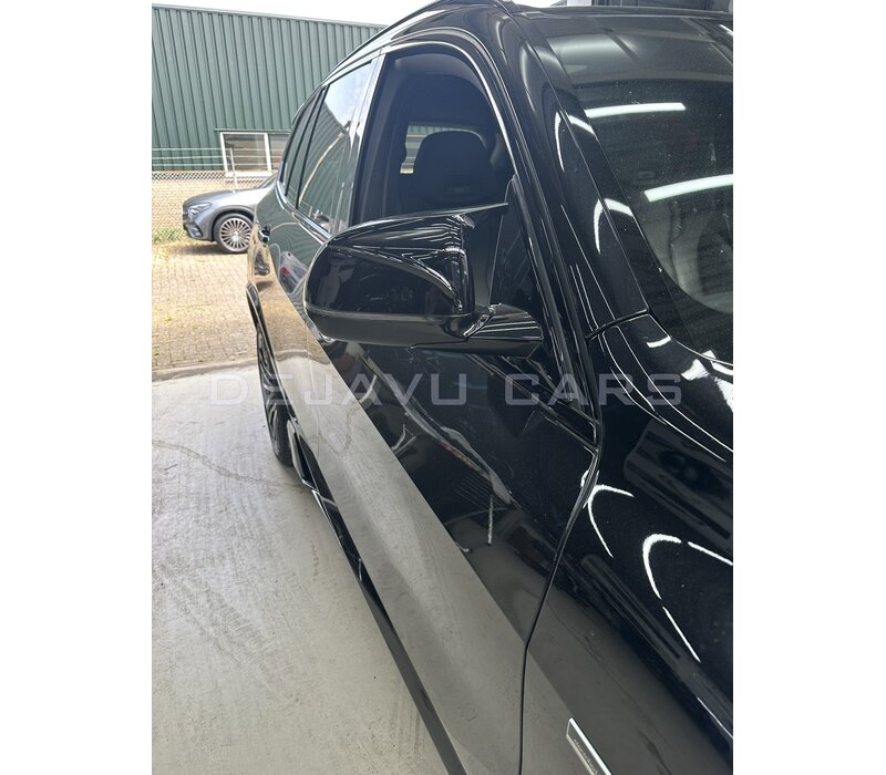 Glans zwart spiegelkappen voor BMW X3 X4 X5 X6 X7