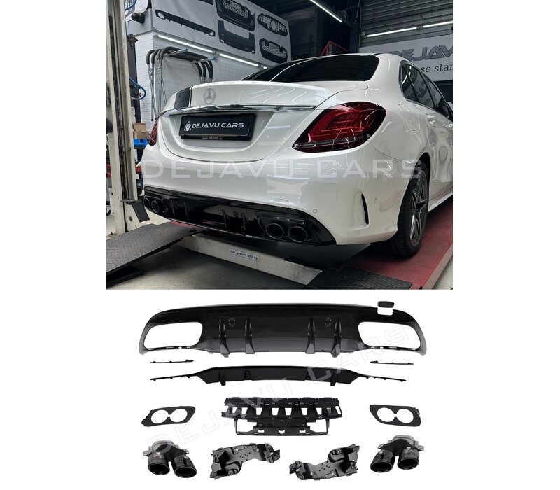 C43 AMG Look Diffuser voor Mercedes Benz C Klasse W205 S205