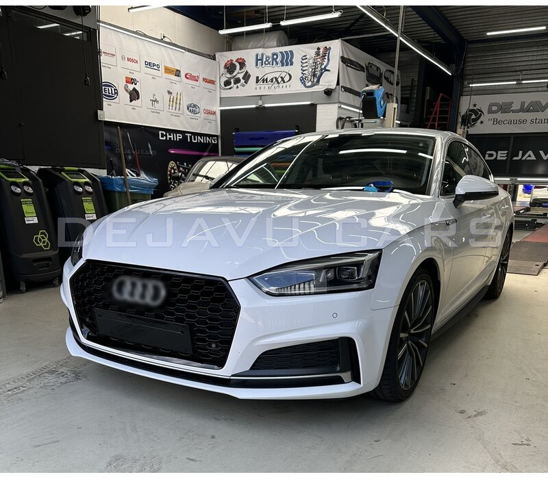 RS5 Look Kühlergrill Black Edition für Audi A5 B9 / S line / S5
