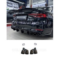 S3 S4 S5 S6 S7 Look Exhaust Tail pipes set for Audi A3 A4 A5 A6 A7