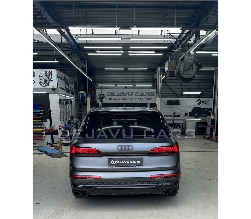 SQ7 Look Diffuser + Exhaust tail pipes for Audi Q7 4M Facelift SUV S line / SQ7
